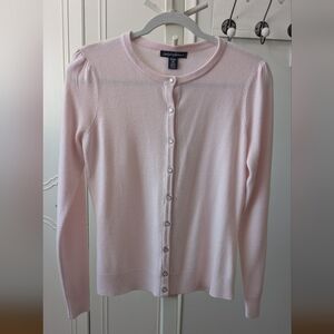 Designers Originals Pink Cardigan Sweater with Round Neckline